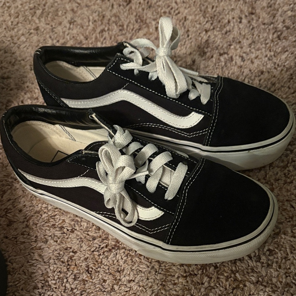 Vans Black and White Women's Shoes
